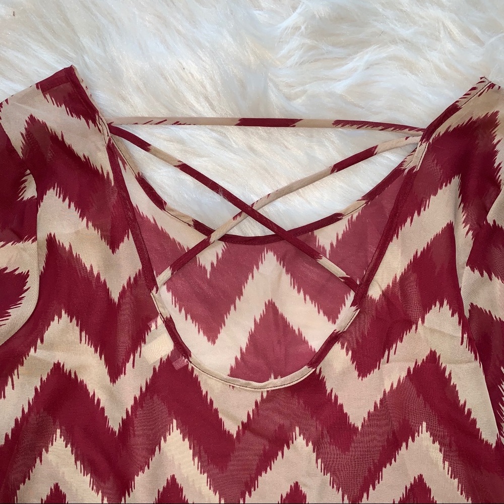 Charming Charlie Sheer Chevron Tunic - Picture 4 of 7